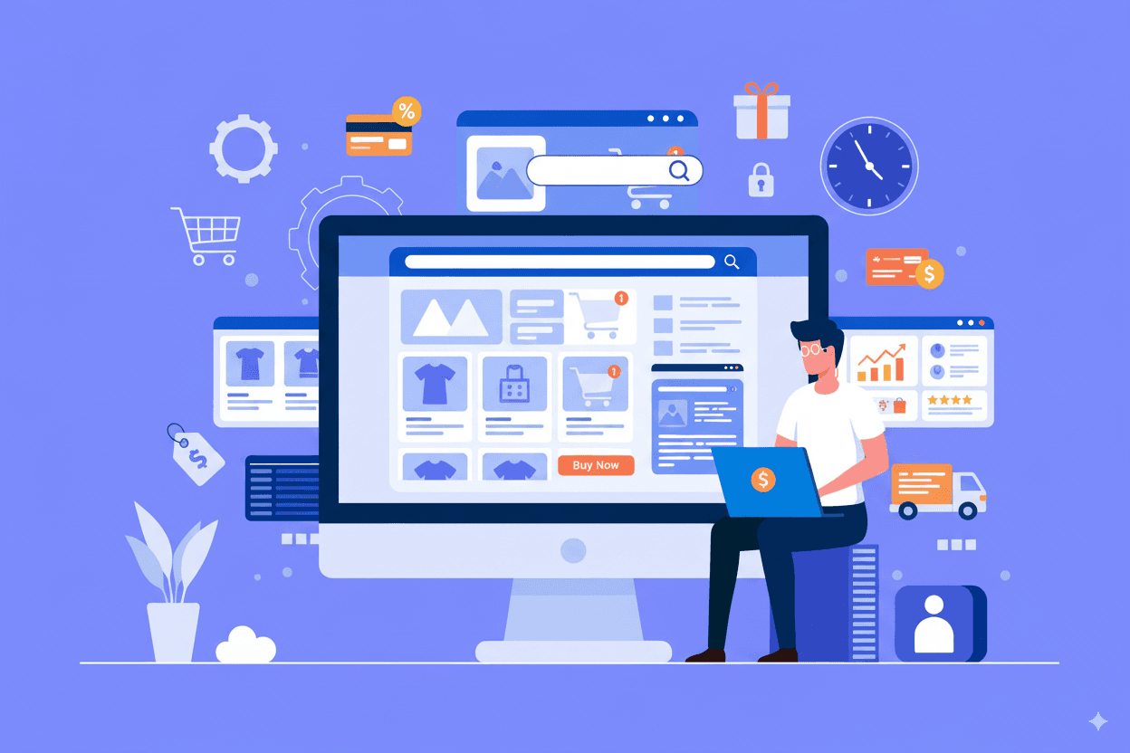 Ecommerce website mockup
